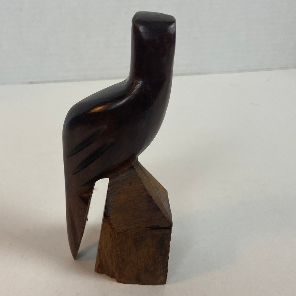 Vintage Hand Carved Ironwood Eagle Figurine Mexico Desert Wood Bird‎ Sculpture